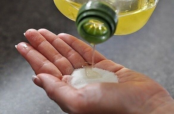 bicarbonato di sodio con olio d'oliva per la crescita del pene