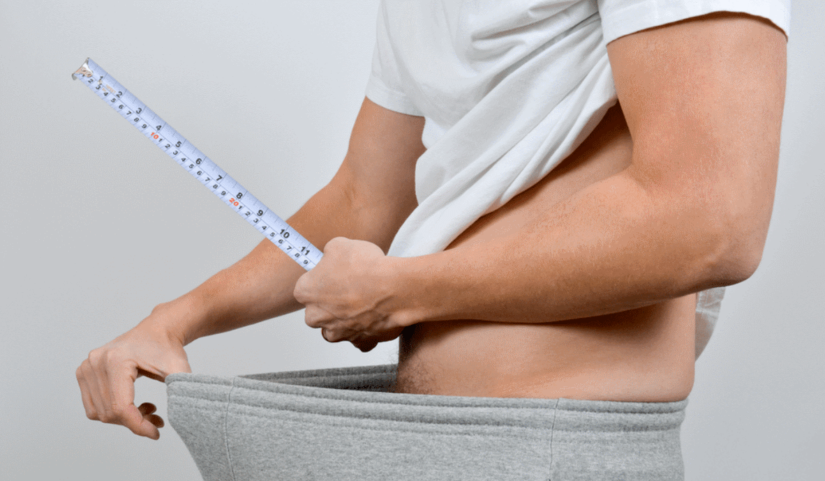 misurazione del pene con un centimetro