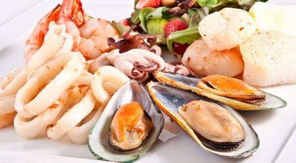 frutti di mare per la crescita del pene